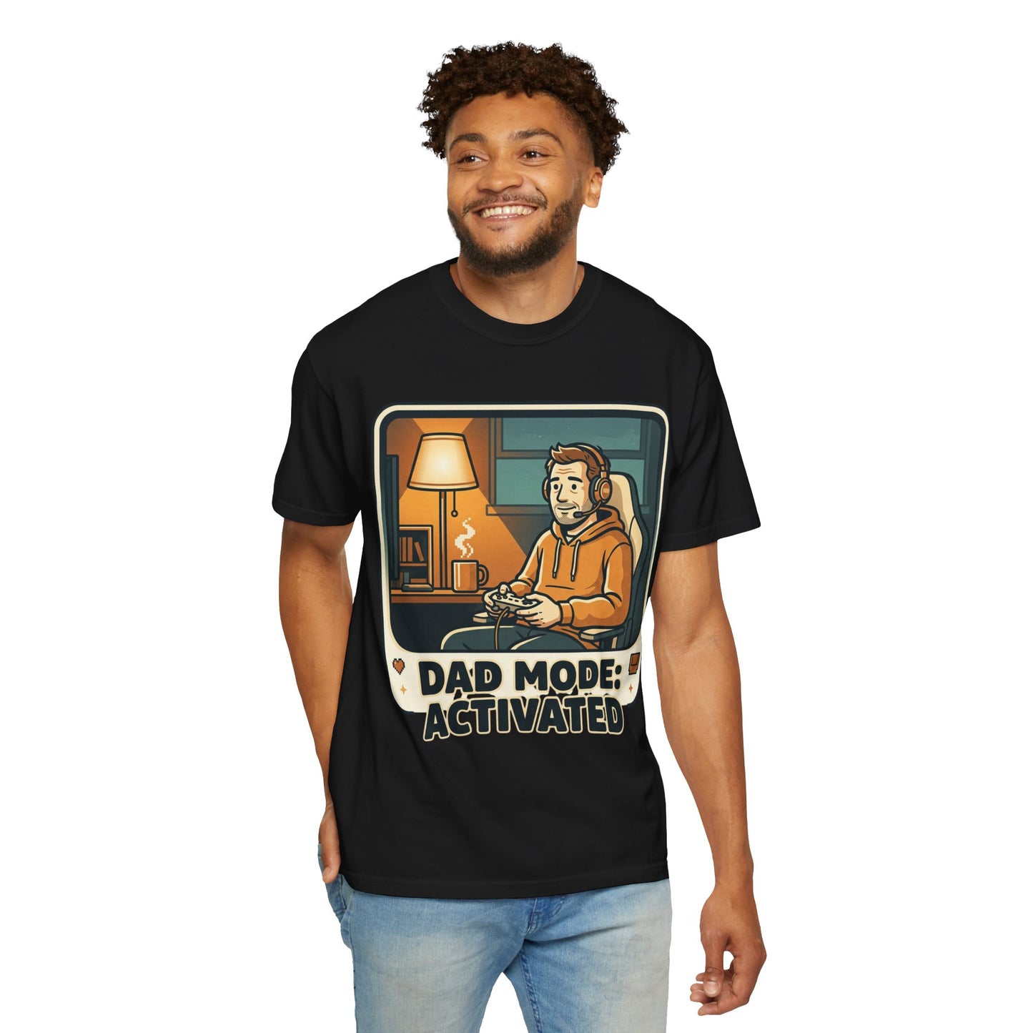 Dad Mode Activated Shirt | Cozy Gamer Dad T-Shirt | Funny Gaming Father Tee | Casual Gamer Lifestyle Shirt | Gaming Dad Apparel