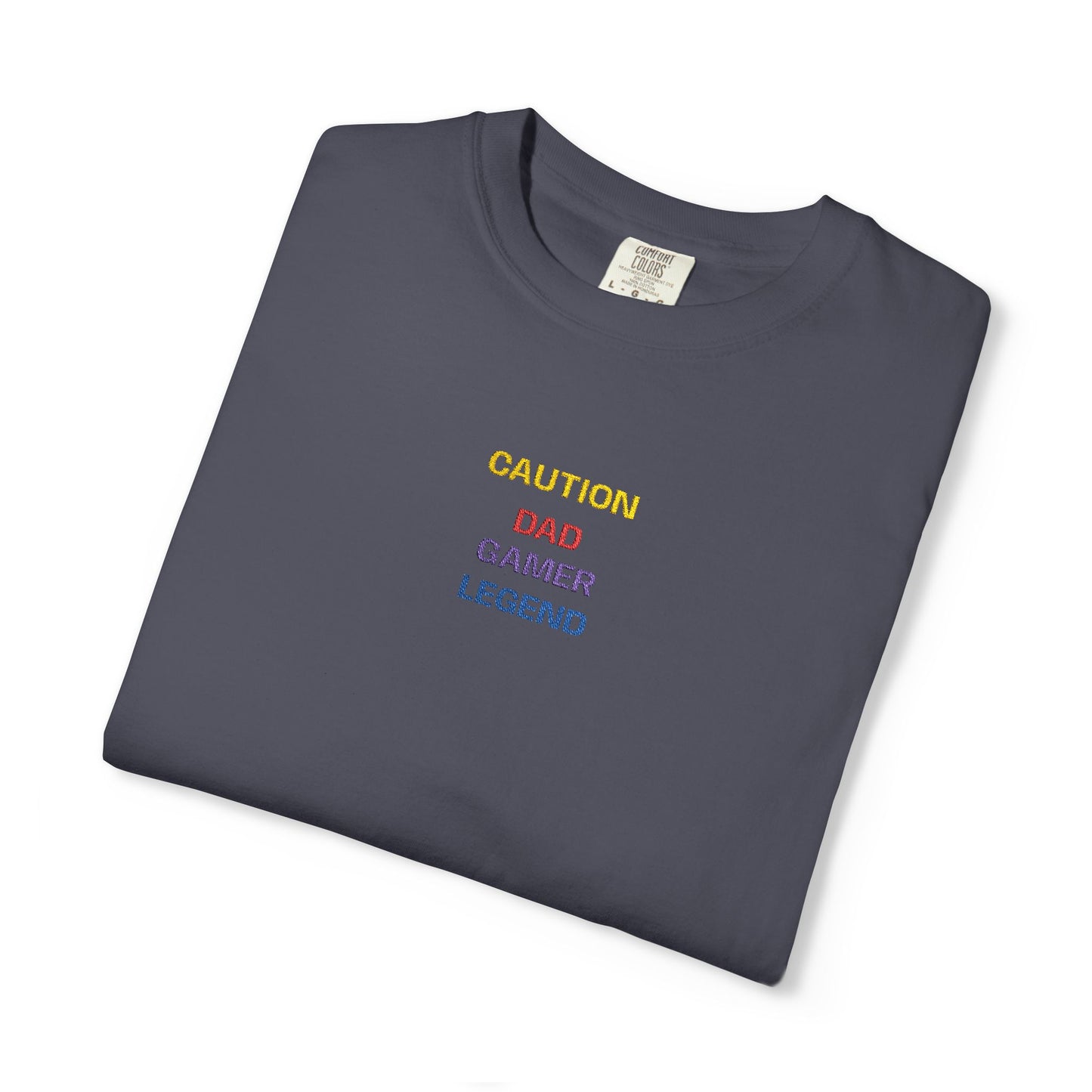 CAUTION DAD GAMER LEGEND Shirt | Retro Gamer Dad T-Shirt | Funny Gaming Father Tee | Minimalist Gaming Shirt | Gift for Gamer Dad