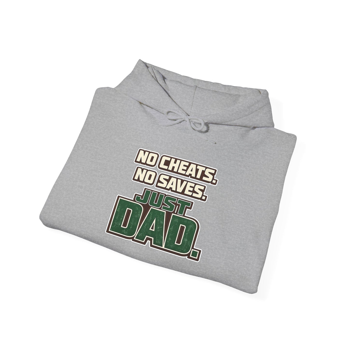 Dad Gamer Hoodie - "No Cheats, No Saves, Just Dad" Gaming Dad Pullover