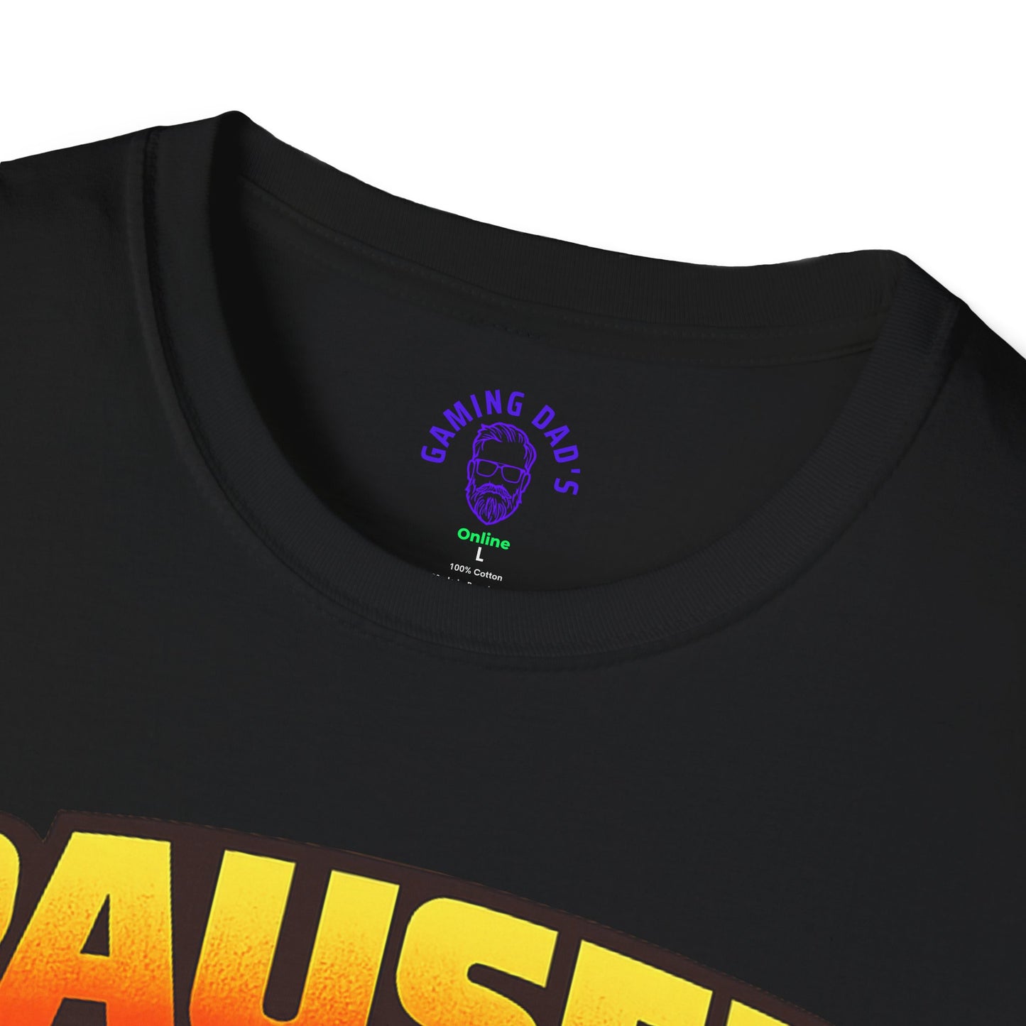 Paused My Game For This Shirt | Funny Gamer Dad T-Shirt | Gaming Father Tee | Retro Gamer Dad Apparel | Dad Gaming Shirt