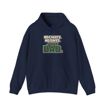 Dad Gamer Hoodie - "No Cheats, No Saves, Just Dad" Gaming Dad Pullover