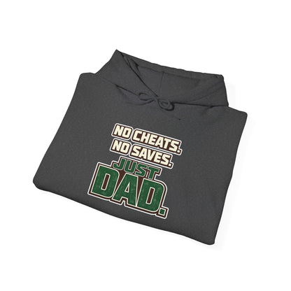 Dad Gamer Hoodie - "No Cheats, No Saves, Just Dad" Gaming Dad Pullover