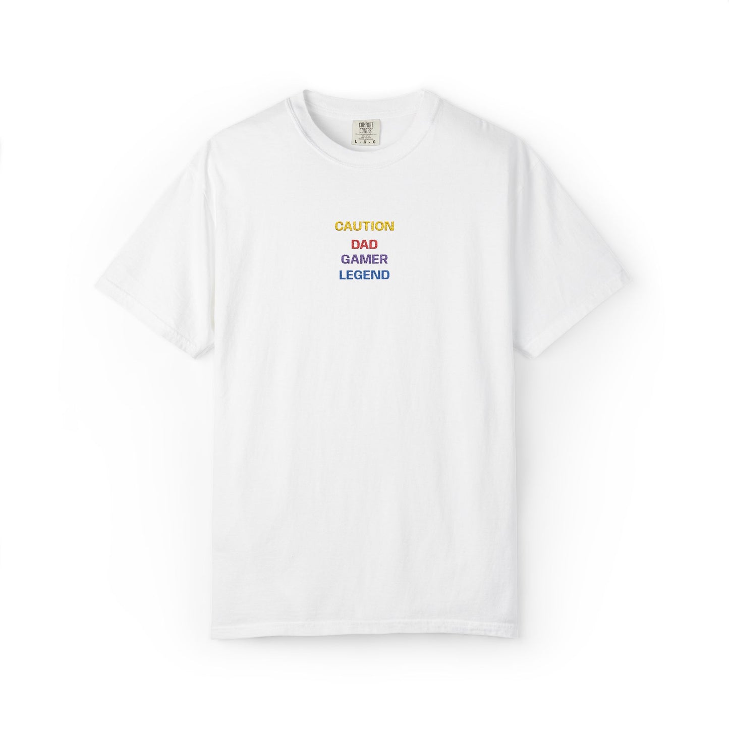 CAUTION DAD GAMER LEGEND Shirt | Retro Gamer Dad T-Shirt | Funny Gaming Father Tee | Minimalist Gaming Shirt | Gift for Gamer Dad