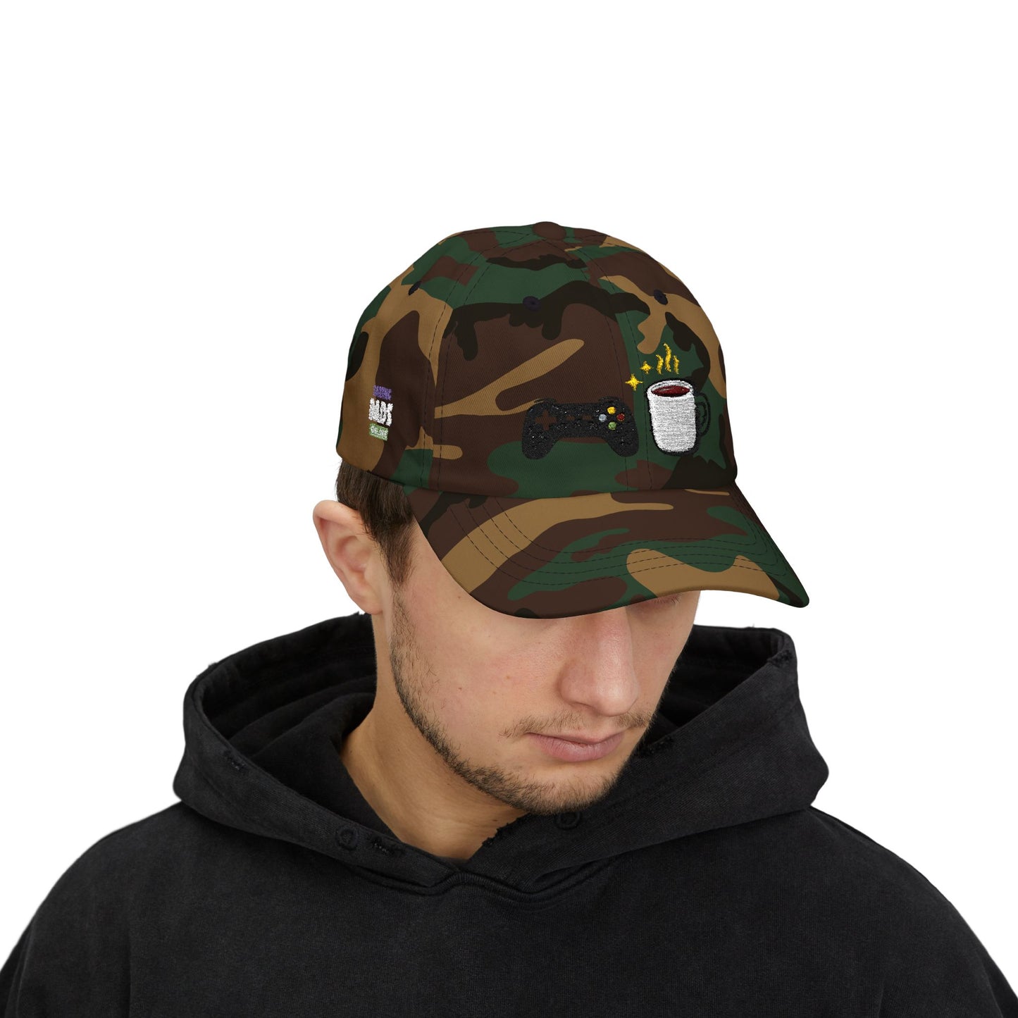 Coffee & Controller Dad Hat | Gamer Dad Cap | Minimal Gaming Embroidered Hat | Cozy Gamer Aesthetic Cap | Casual Gaming Lifestyle Hat
