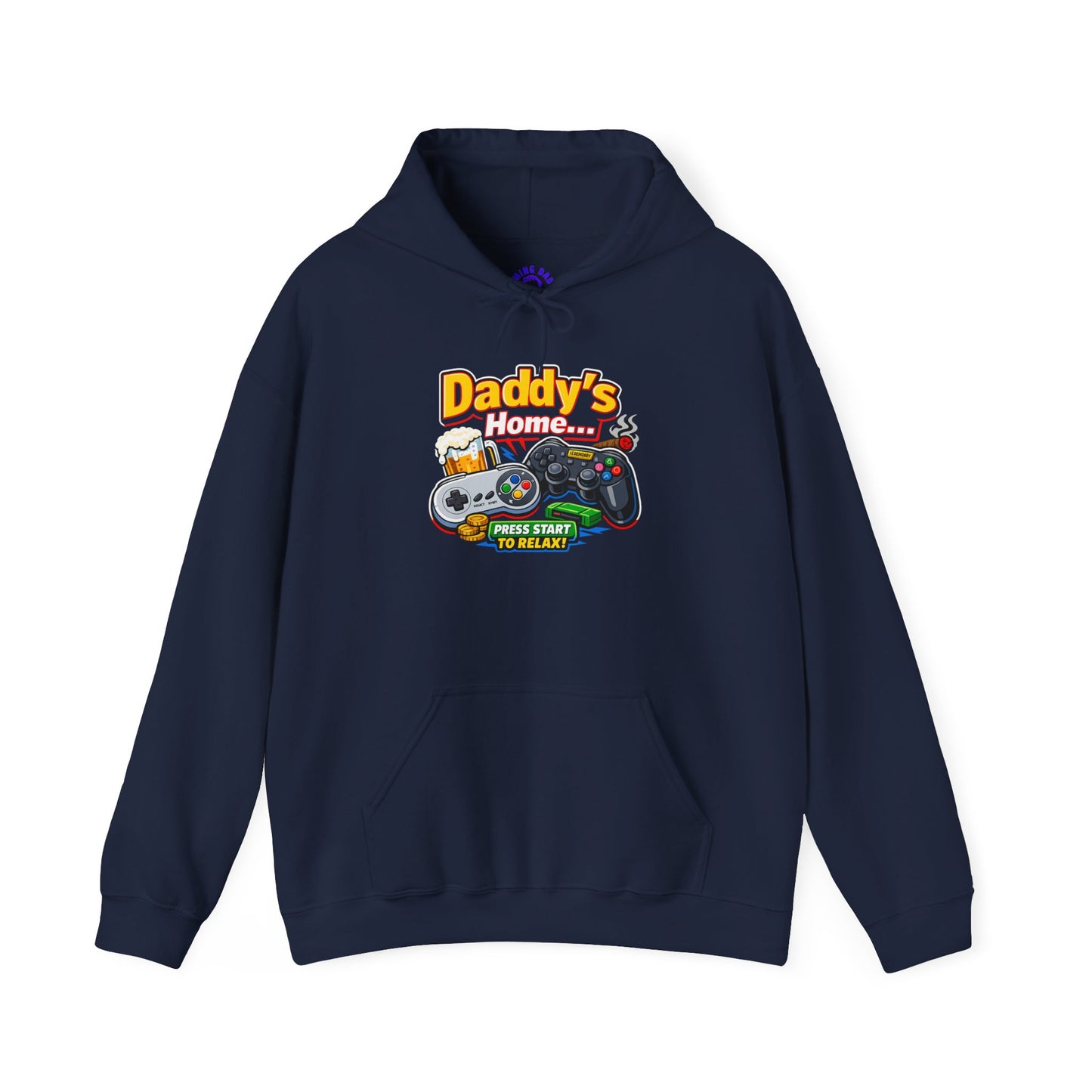 Hoodie — "Daddy's Game Room" Retro Controller Hooded Sweatshirt