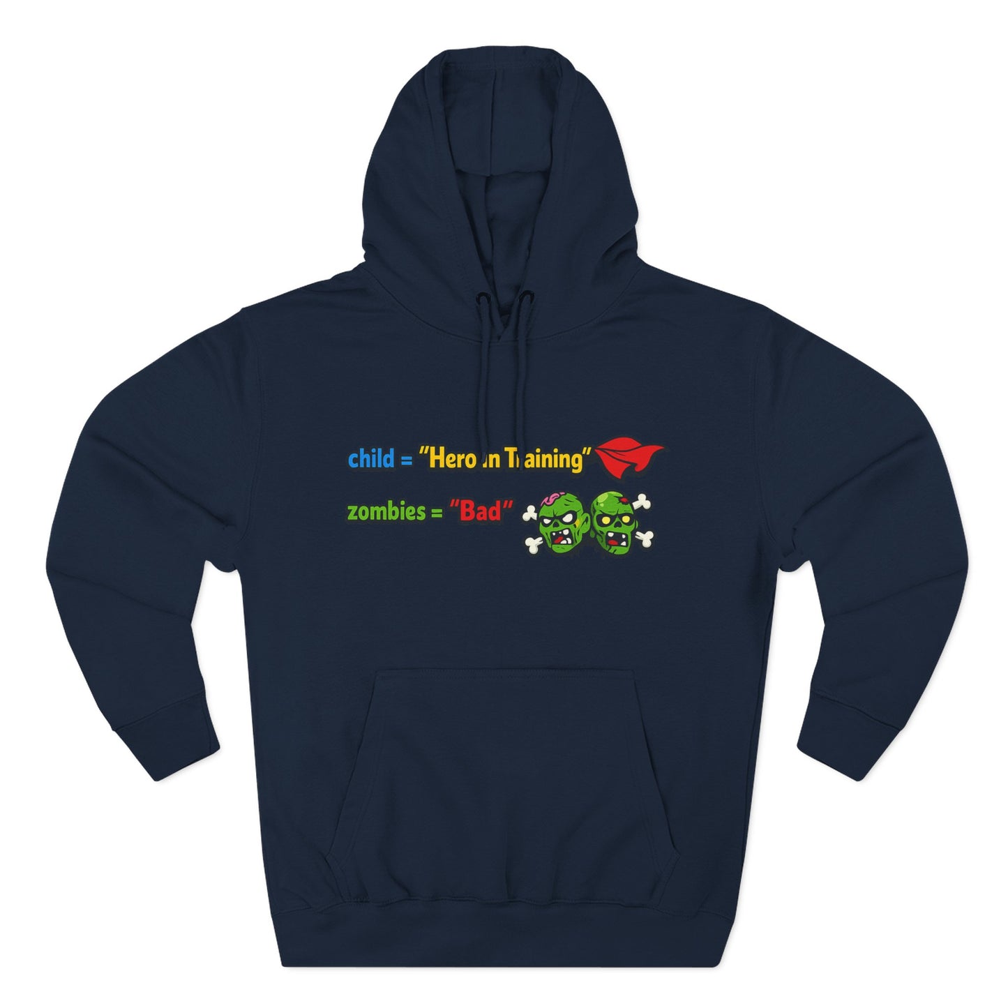 Child = “Hero in Training” Gamer Dad Hoodie | Funny Zombie Dad Gaming Hoodie | Gamer Parent Sweatshirt | Funny Family Gaming Hoodie