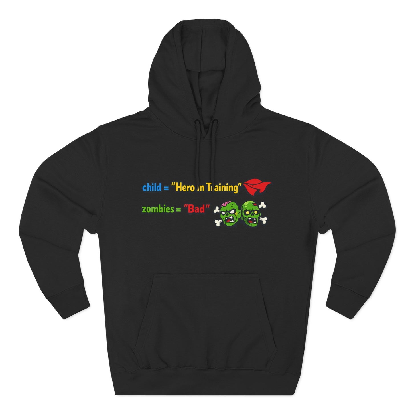 Child = “Hero in Training” Gamer Dad Hoodie | Funny Zombie Dad Gaming Hoodie | Gamer Parent Sweatshirt | Funny Family Gaming Hoodie