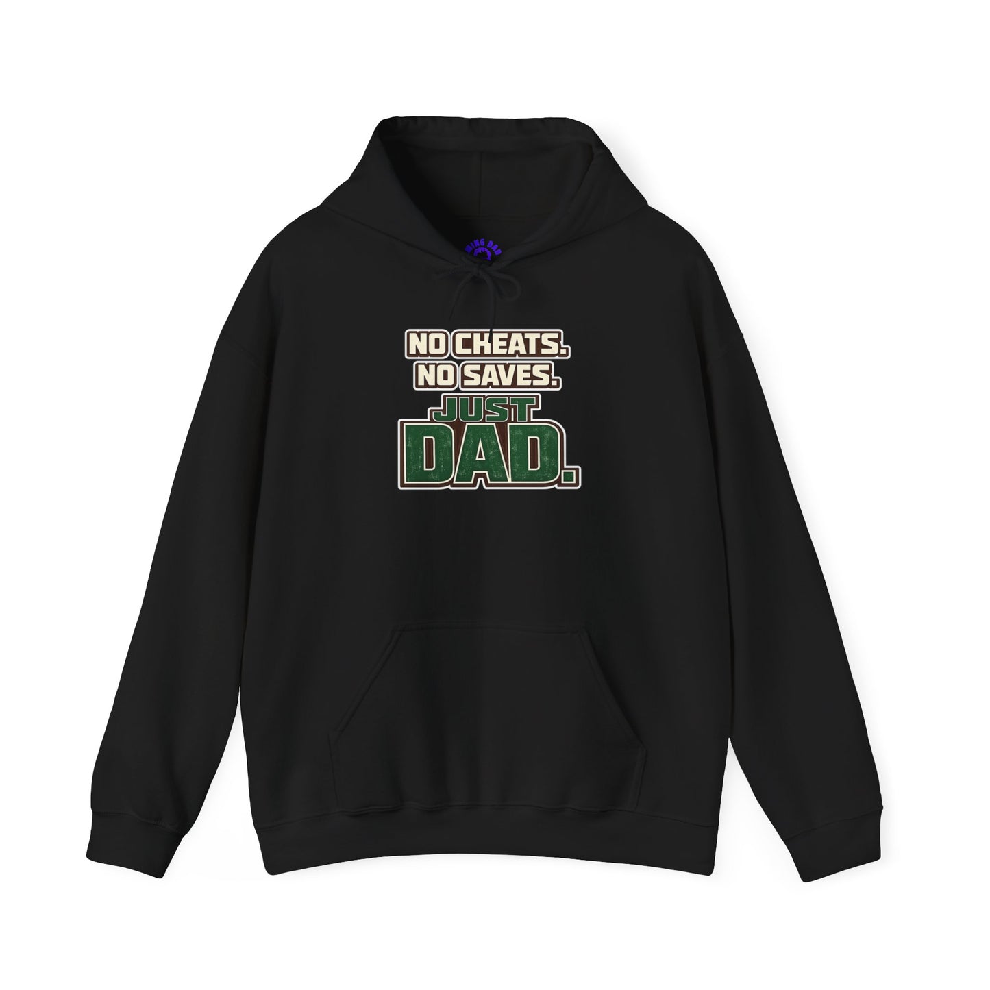 Dad Gamer Hoodie - "No Cheats, No Saves, Just Dad" Gaming Dad Pullover