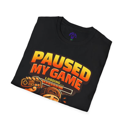Paused My Game For This Shirt | Funny Gamer Dad T-Shirt | Gaming Father Tee | Retro Gamer Dad Apparel | Dad Gaming Shirt