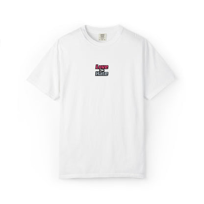 T-Shirt — 'Love Beats Hate' Mini Chest Graphic Tee