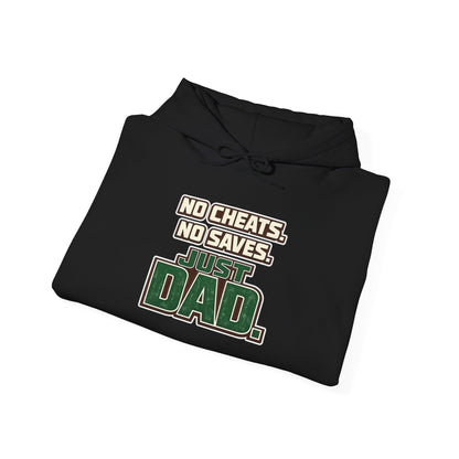 Dad Gamer Hoodie - "No Cheats, No Saves, Just Dad" Gaming Dad Pullover