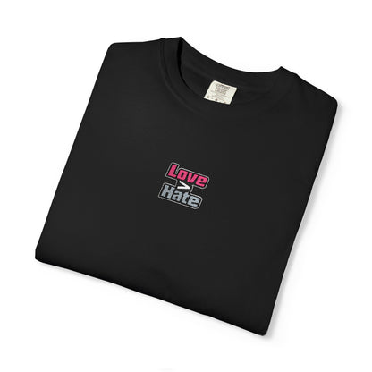 T-Shirt — 'Love Beats Hate' Mini Chest Graphic Tee