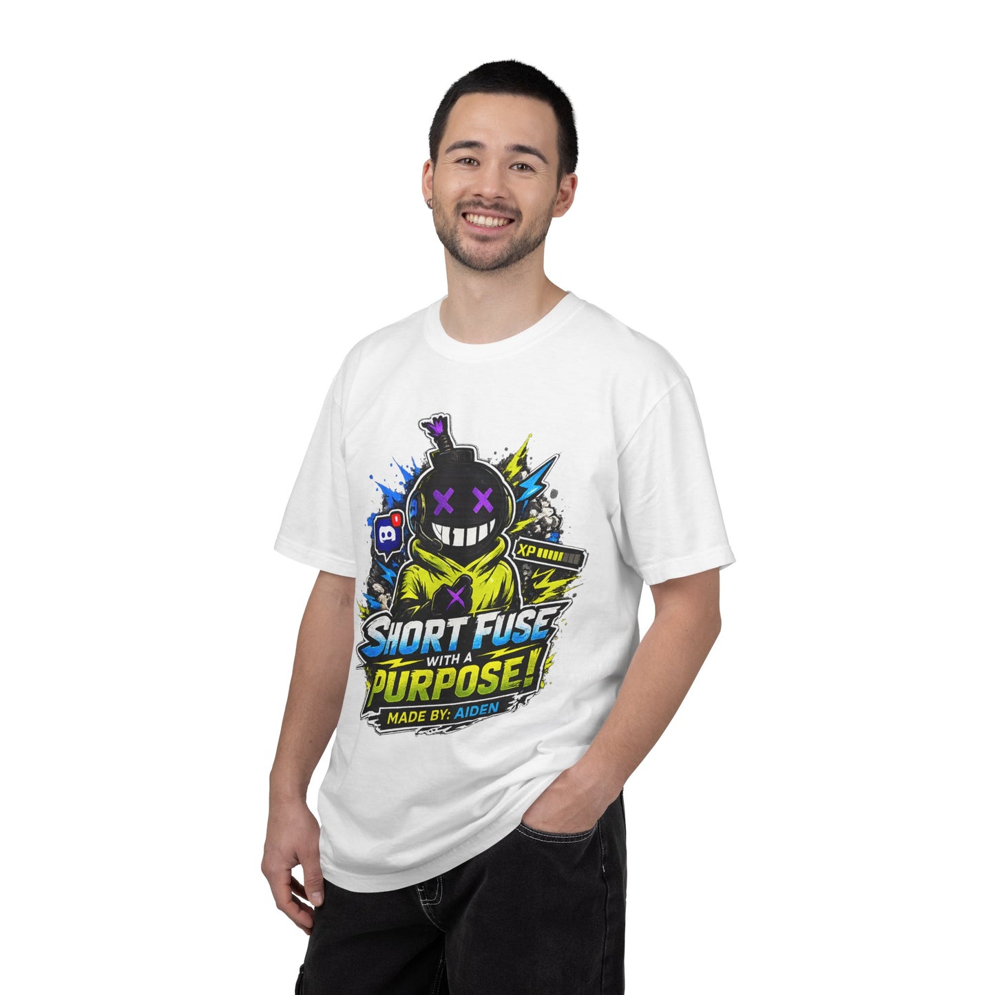 Short Fuse With A Purpose Graphic T-Shirt — Gamer Streetwear Tee