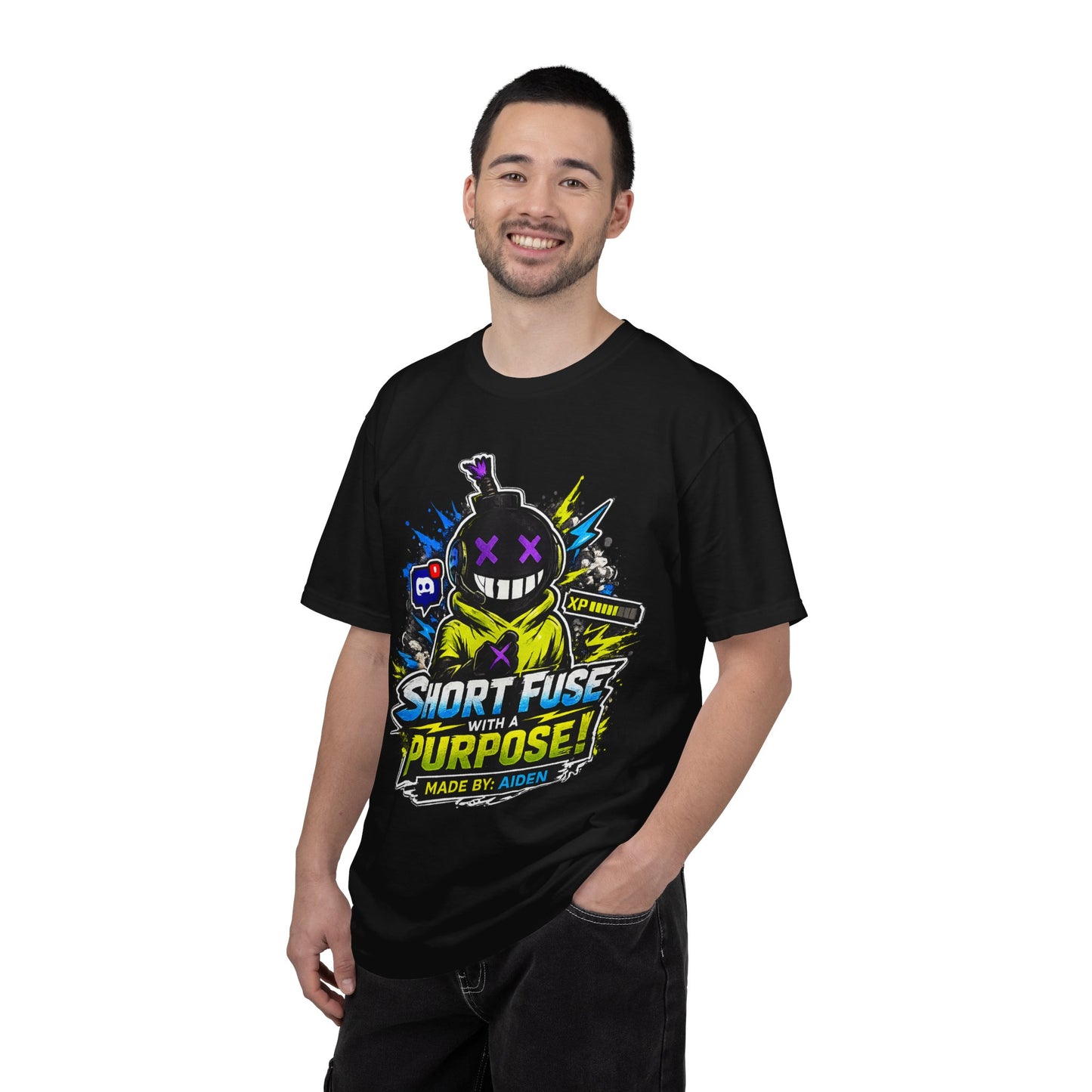 Short Fuse With A Purpose Graphic T-Shirt — Gamer Streetwear Tee