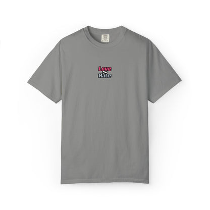 T-Shirt — 'Love Beats Hate' Mini Chest Graphic Tee