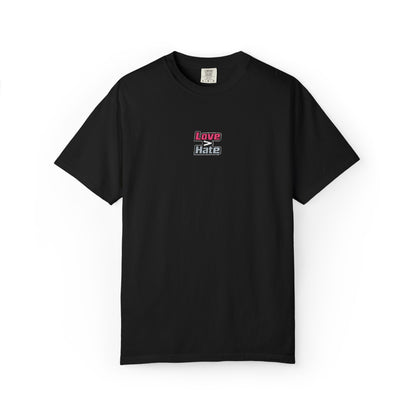 T-Shirt — 'Love Beats Hate' Mini Chest Graphic Tee