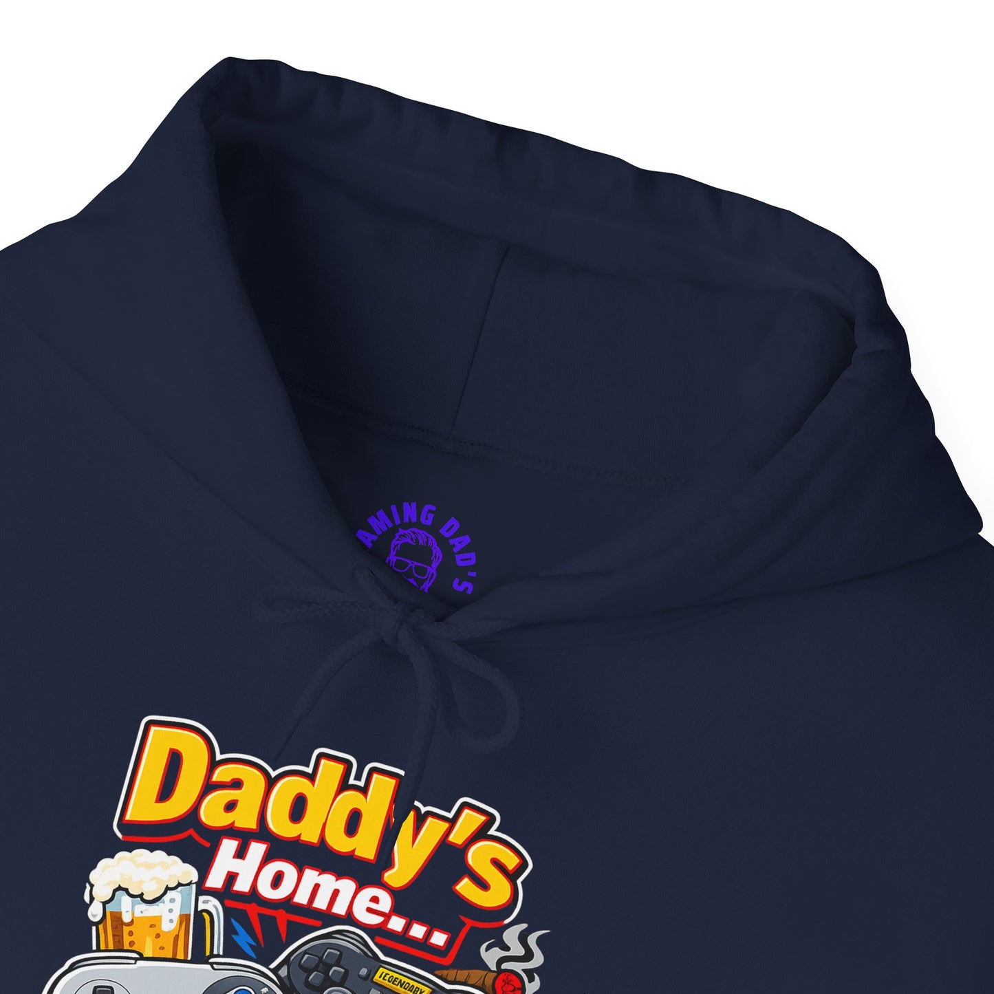 Hoodie — "Daddy's Game Room" Retro Controller Hooded Sweatshirt