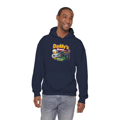 Hoodie — "Daddy's Game Room" Retro Controller Hooded Sweatshirt