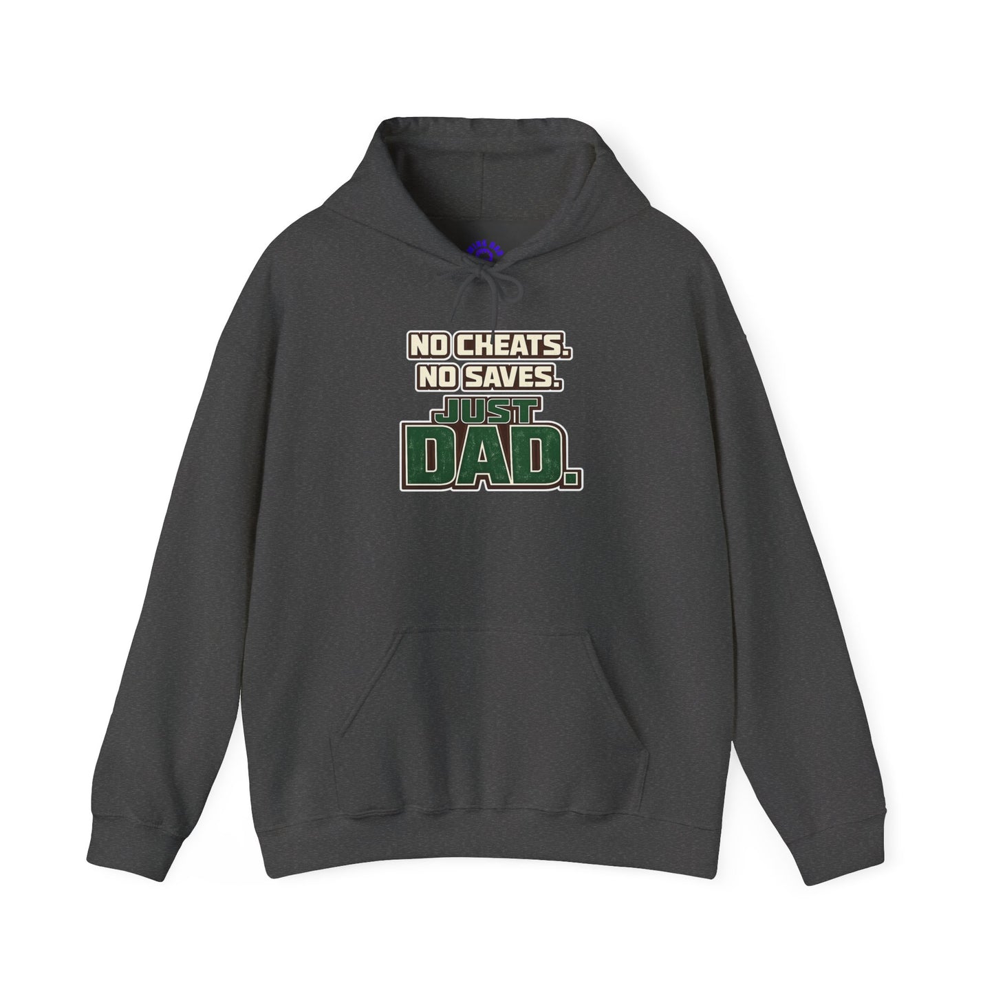 Dad Gamer Hoodie - "No Cheats, No Saves, Just Dad" Gaming Dad Pullover