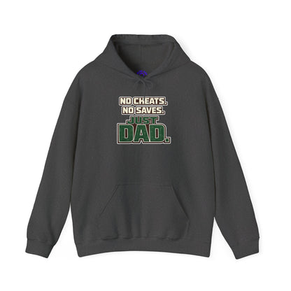 Dad Gamer Hoodie - "No Cheats, No Saves, Just Dad" Gaming Dad Pullover