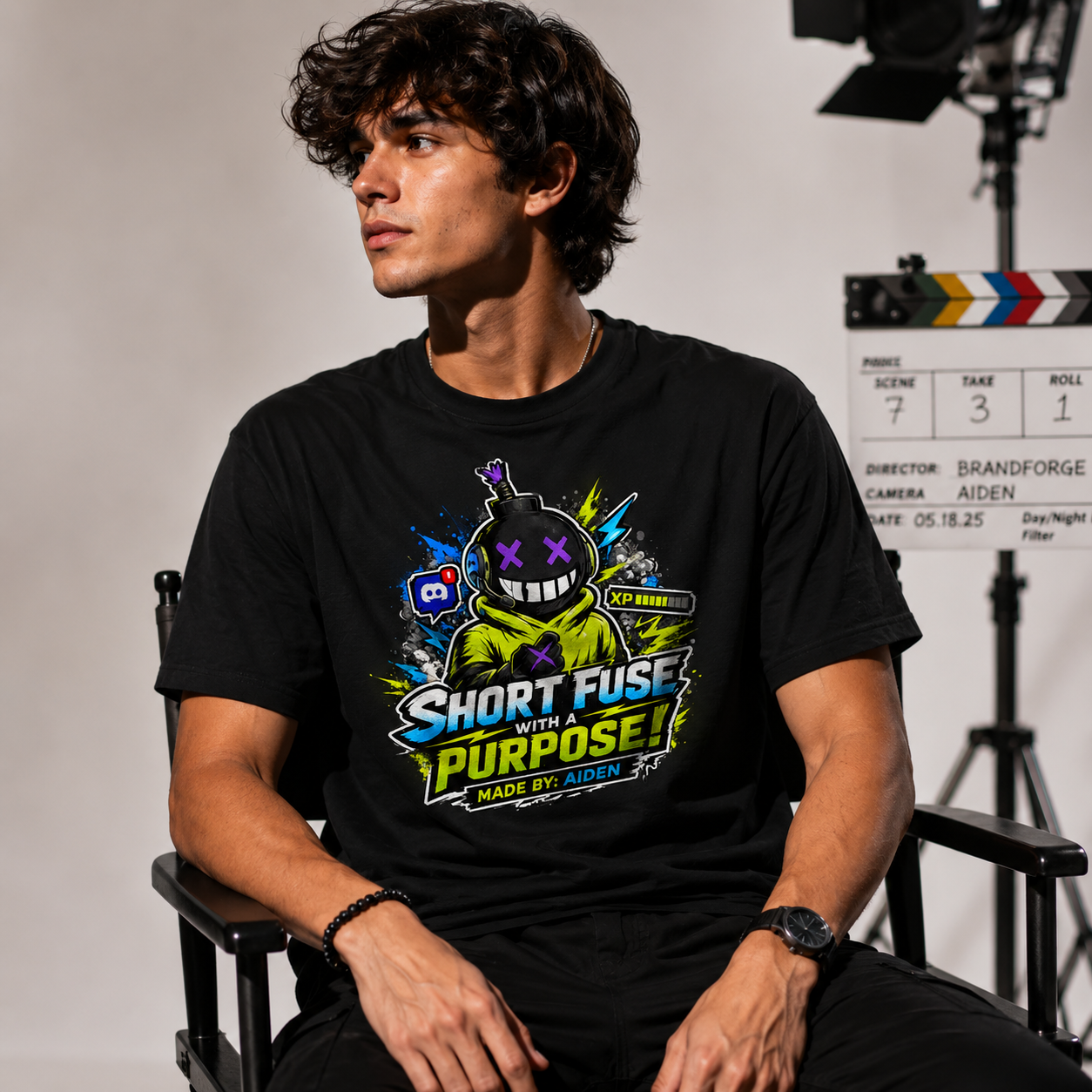 Short Fuse With A Purpose Graphic T-Shirt — Gamer Streetwear Tee