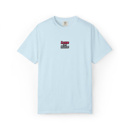 T-Shirt — 'Love Beats Hate' Mini Chest Graphic Tee