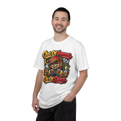 Dad Tee "Out of Ammo, Out of Sleep" | Gamer Tee