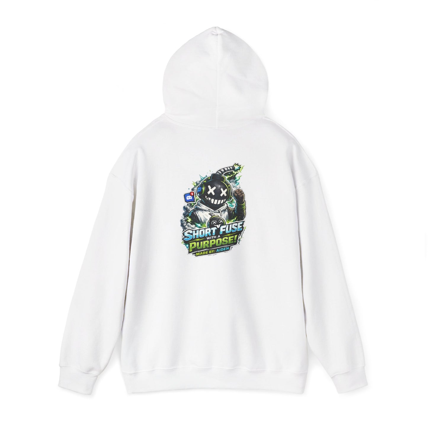Young Legends Graphic Hoodie — Short Fuse Purpose Backprint "Created by Aiden