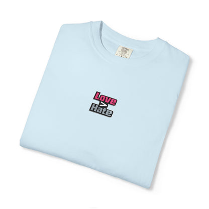 T-Shirt — 'Love Beats Hate' Mini Chest Graphic Tee