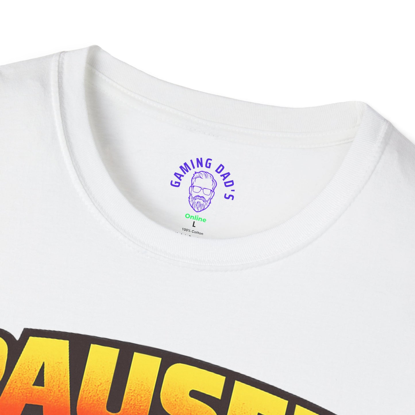 Paused My Game For This Shirt | Funny Gamer Dad T-Shirt | Gaming Father Tee | Retro Gamer Dad Apparel | Dad Gaming Shirt