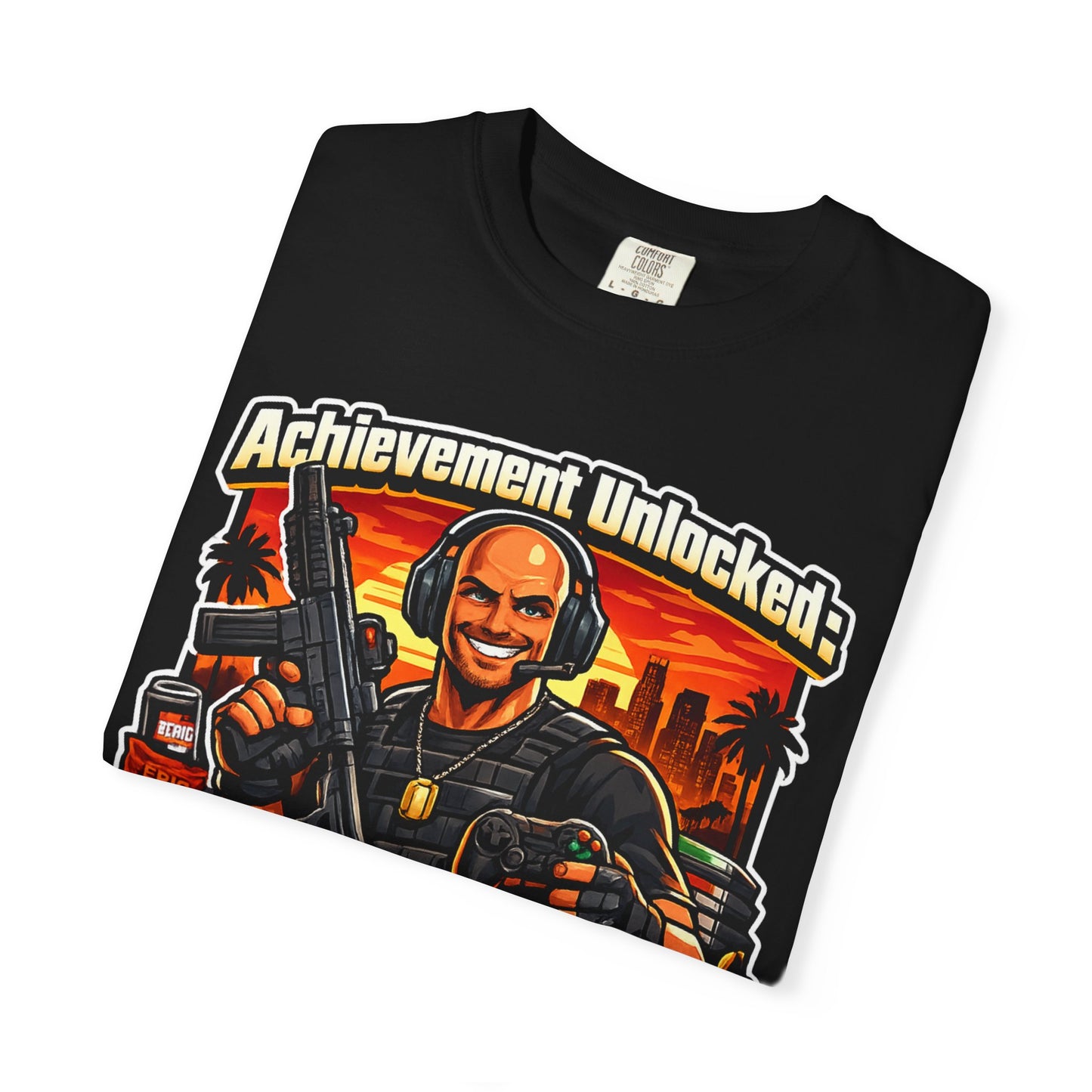 Achievement Unlocked Fatherhood Shirt | Gamer Dad T-Shirt | Funny Gaming Father Tee | FPS Gamer Dad Apparel | Retro Gaming Streetwear