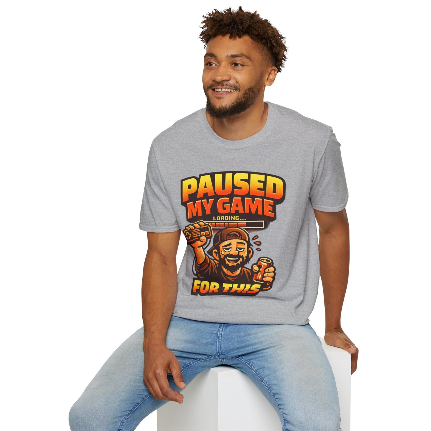 Paused My Game For This Shirt | Funny Gamer Dad T-Shirt | Gaming Father Tee | Retro Gamer Dad Apparel | Dad Gaming Shirt
