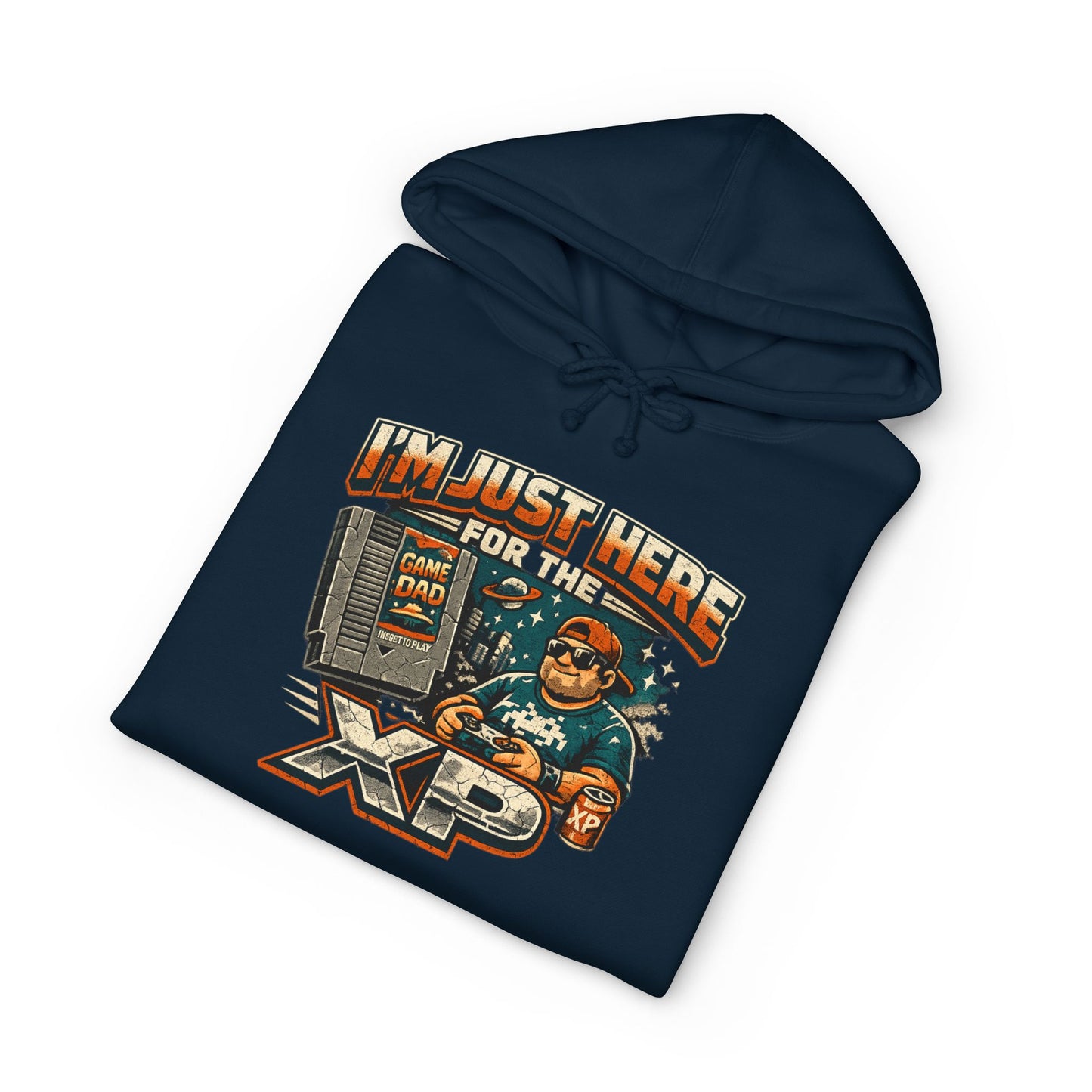 Gamer 'I'm Just Here for XP' Hoodie - Retro Arcade Gaming Sweatshirt