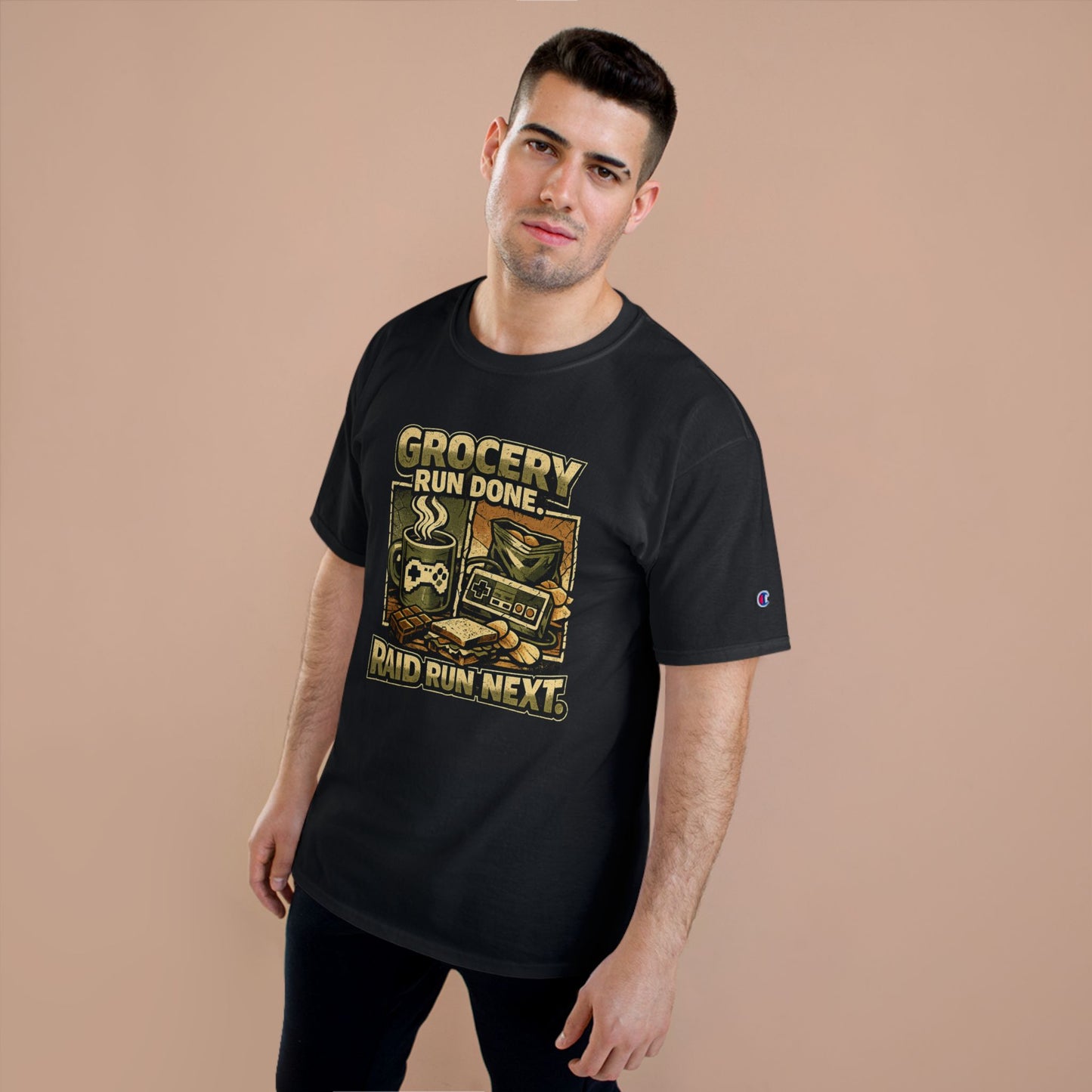 Grocery Run Done Raid Run Next Shirt | Funny Gamer Dad T-Shirt | Gaming Lifestyle Tee | Retro Gamer Dad Apparel | Cozy Gaming Shirt