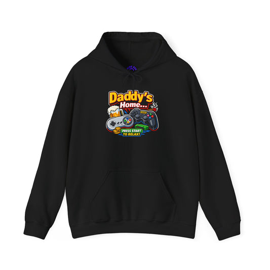 Hoodie — "Daddy's Game Room" Retro Controller Hooded Sweatshirt