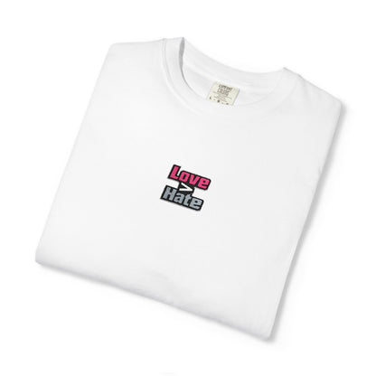 T-Shirt — 'Love Beats Hate' Mini Chest Graphic Tee