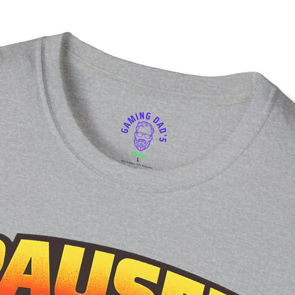 Paused My Game For This Shirt | Funny Gamer Dad T-Shirt | Gaming Father Tee | Retro Gamer Dad Apparel | Dad Gaming Shirt