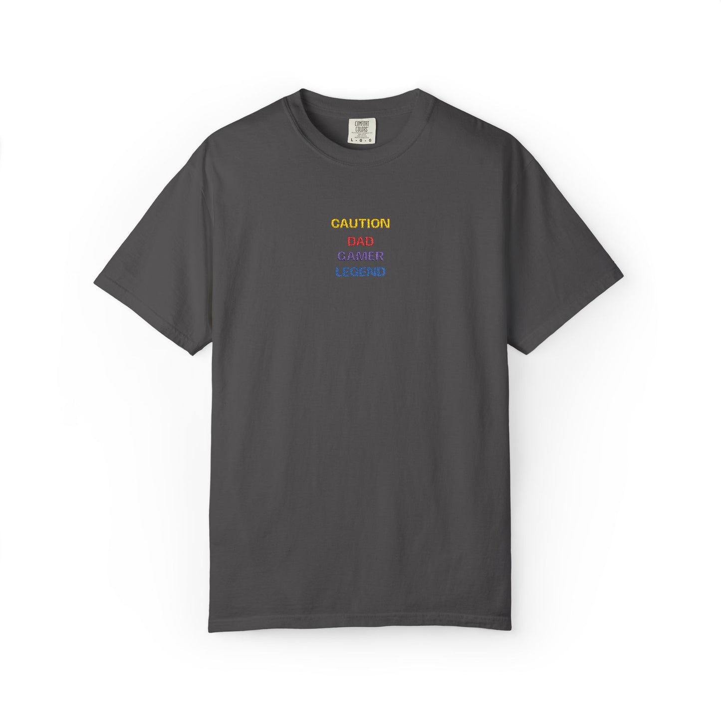 CAUTION DAD GAMER LEGEND Shirt | Retro Gamer Dad T-Shirt | Funny Gaming Father Tee | Minimalist Gaming Shirt | Gift for Gamer Dad