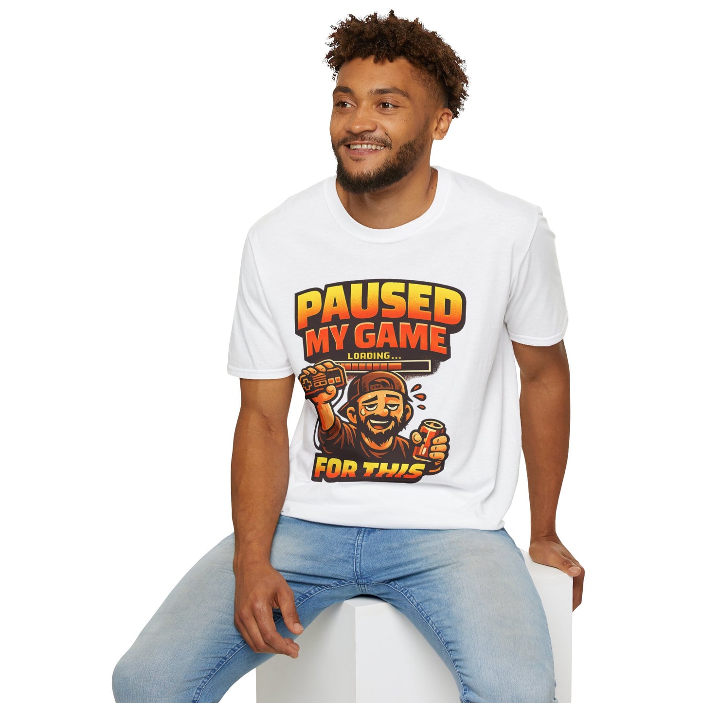 Paused My Game For This Shirt | Funny Gamer Dad T-Shirt | Gaming Father Tee | Retro Gamer Dad Apparel | Dad Gaming Shirt