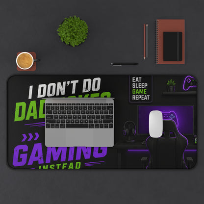 Gaming Desk Mat — "I Don't Do Dad Jokes, I Do Gaming Instead" RGB PC Mouse Pad for Gamer Dads