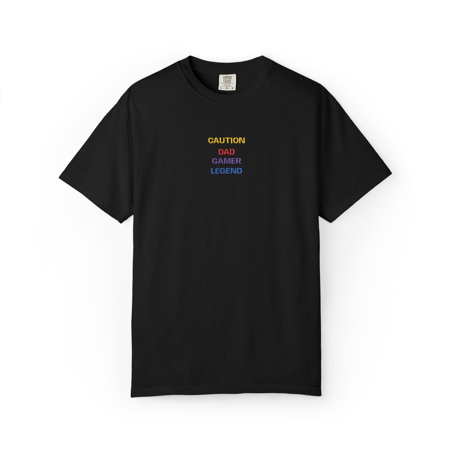 CAUTION DAD GAMER LEGEND Shirt | Retro Gamer Dad T-Shirt | Funny Gaming Father Tee | Minimalist Gaming Shirt | Gift for Gamer Dad